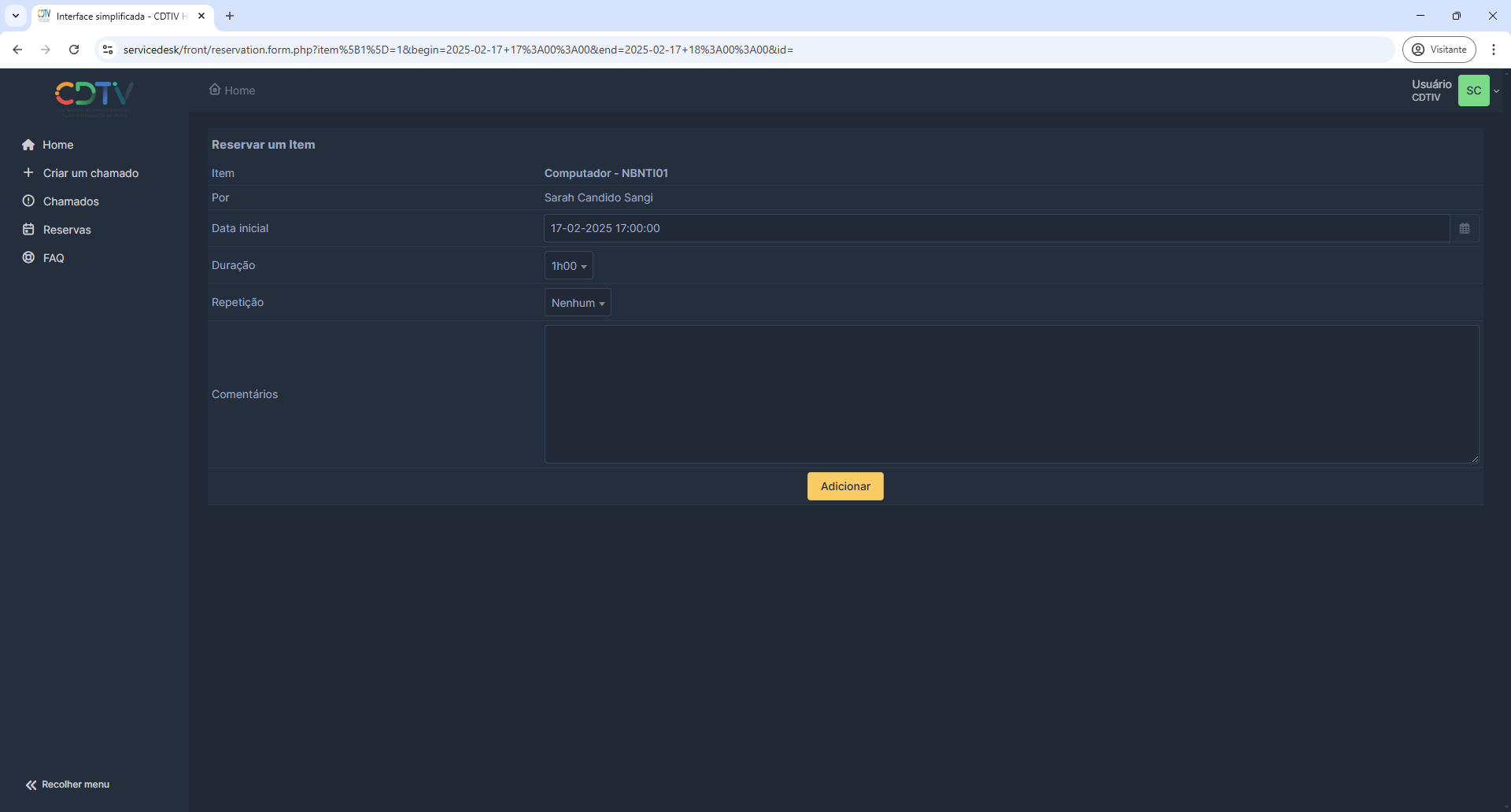 Tela de Seleção-Items